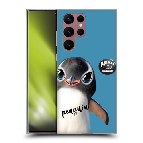 Animal Club International Faces Penguin Soft Gel Case for Samsung Galaxy S22 Ultra 5G