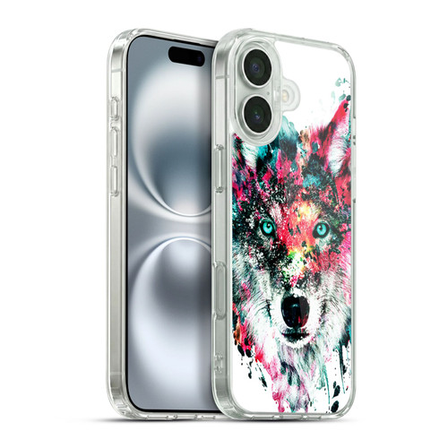Riza Peker Animals Wolf Soft Gel Case for Apple iPhone 16 Plus