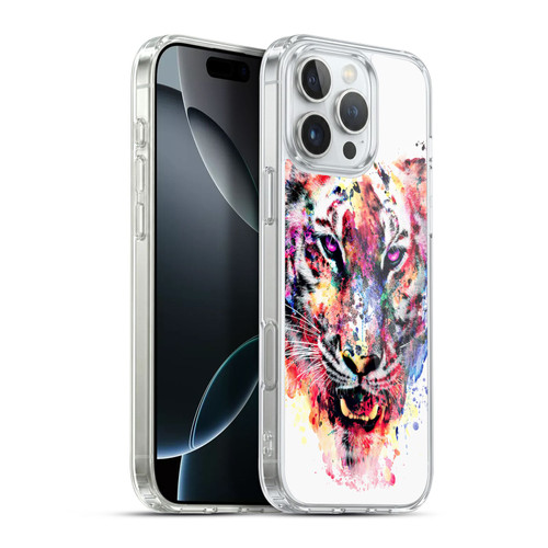 Riza Peker Animals Eye Of The Tiger Soft Gel Case for Apple iPhone 16 Pro Max