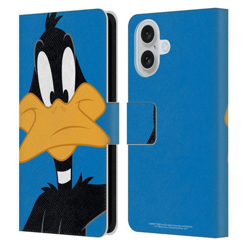 Looney Tunes Characters Daffy Duck Leather Book Wallet Case Cover For Apple iPhone 16