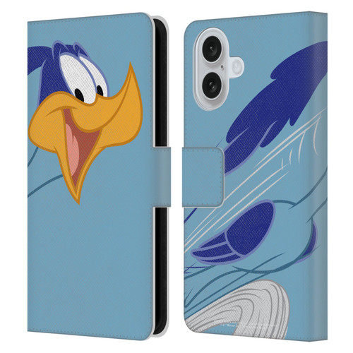 Looney Tunes Characters Road Runner Leather Book Wallet Case Cover For Apple iPhone 16