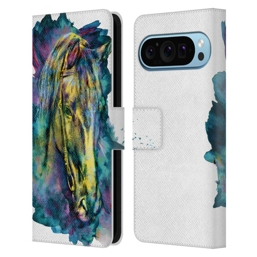 Riza Peker Animals Horse Leather Book Wallet Case Cover For Google Pixel 9 / Pixel 9 Pro