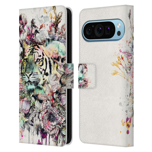 Riza Peker Animals Tiger Leather Book Wallet Case Cover For Google Pixel 9 / Pixel 9 Pro