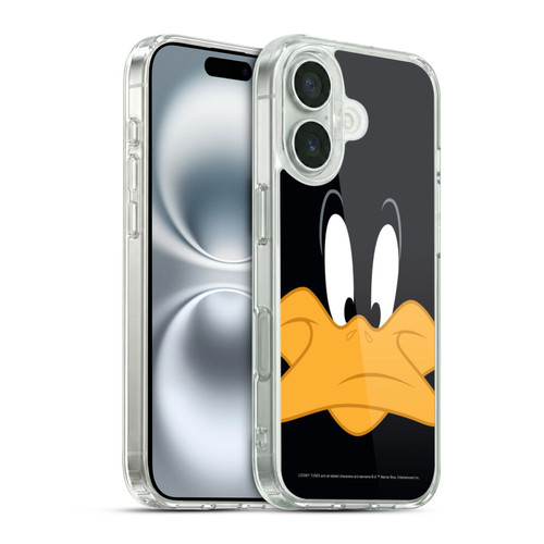 Looney Tunes Full Face Daffy Duck Soft Gel Case for Apple iPhone 16 & MagSafe