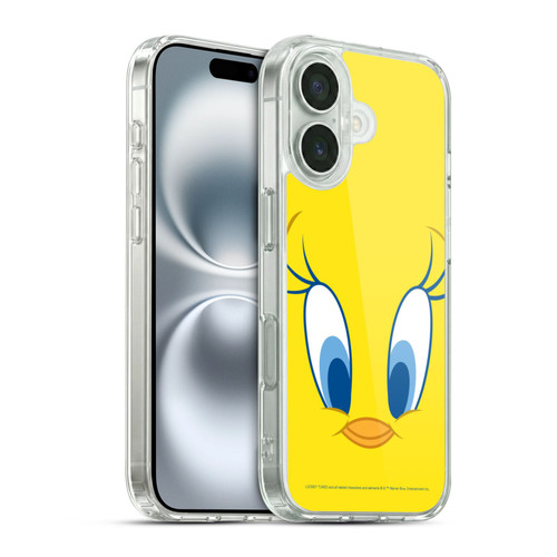 Looney Tunes Full Face Tweety Soft Gel Case for Apple iPhone 16 & MagSafe