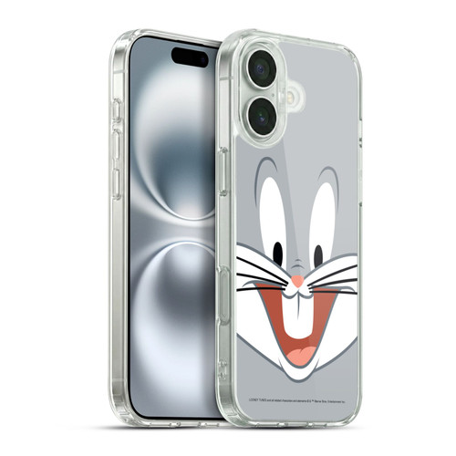 Looney Tunes Full Face Bugs Bunny Soft Gel Case for Apple iPhone 16 Plus
