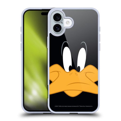 Looney Tunes Full Face Daffy Duck Soft Gel Case for Apple iPhone 16 Plus