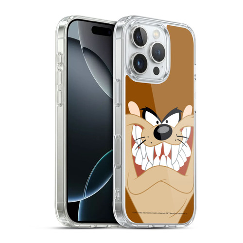 Looney Tunes Full Face Tasmanian Devil Soft Gel Case for Apple iPhone 16 Pro