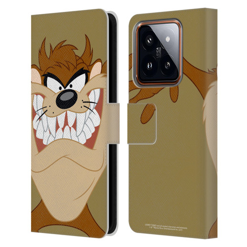 Looney Tunes Characters Tasmanian Devil Leather Book Wallet Case Cover For Xiaomi 14