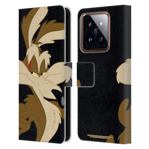 Looney Tunes Characters Wile E. Coyote Leather Book Wallet Case Cover For Xiaomi 14