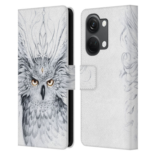 Jonas "JoJoesArt" Jödicke Wildlife Owl Leather Book Wallet Case Cover For OnePlus Nord 3 5G