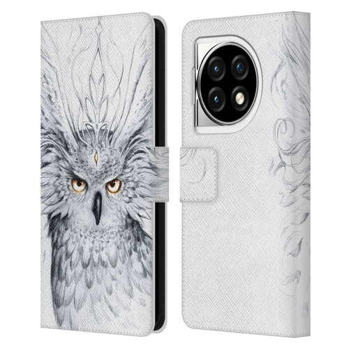 Jonas "JoJoesArt" Jödicke Wildlife Owl Leather Book Wallet Case Cover For OPPO OnePlus Ace 3 5G