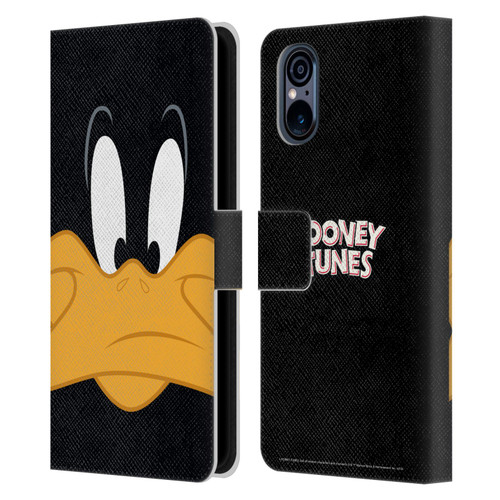 Looney Tunes Full Face Daffy Duck Leather Book Wallet Case Cover For Sony Xperia 5 V 5G