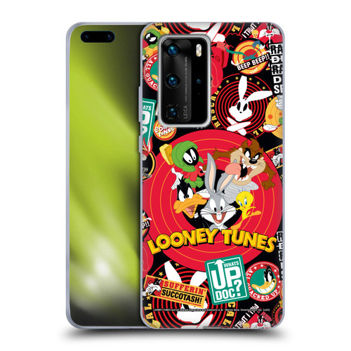 Looney Tunes Graphics and Characters Sticker Collage Soft Gel Case for Huawei P40 Pro / P40 Pro Plus 5G