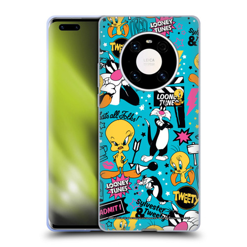 Looney Tunes Graphics and Characters Tweety And Sylvester Soft Gel Case for Huawei Mate 40 Pro 5G