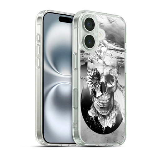 Riza Peker Skulls 6 Black And White 2 Soft Gel Case for Apple iPhone 16 & MagSafe