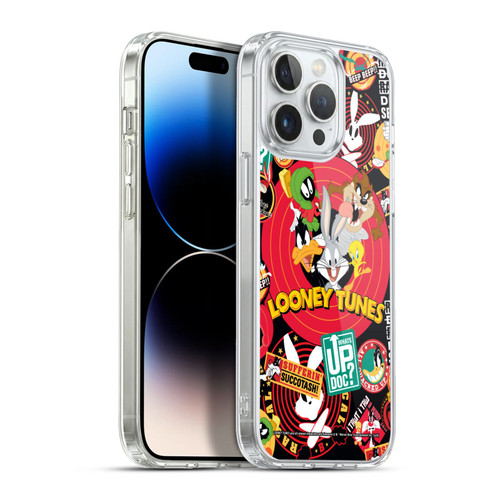 Looney Tunes Graphics and Characters Sticker Collage Soft Gel Case for Apple iPhone 13 Pro Max & MagSafe