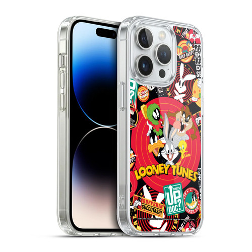Looney Tunes Graphics and Characters Sticker Collage Soft Gel Case for Apple iPhone 13 Pro & MagSafe