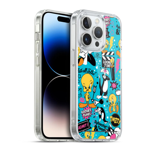 Looney Tunes Graphics and Characters Tweety And Sylvester Soft Gel Case for Apple iPhone 14 Pro & MagSafe