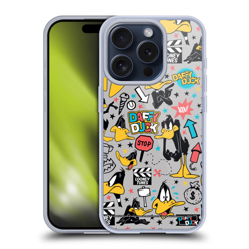 Looney Tunes Graphics and Characters Daffy Duck Soft Gel Case for Apple iPhone 15 Pro & MagSafe