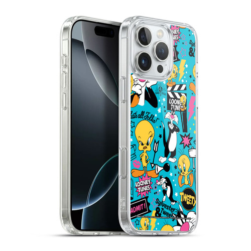 Looney Tunes Graphics and Characters Tweety And Sylvester Soft Gel Case for Apple iPhone 16 Pro Max & MagSafe