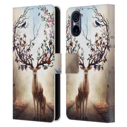 Jonas "JoJoesArt" Jödicke Wildlife Seasons Leather Book Wallet Case Cover For Sony Xperia 5 V 5G
