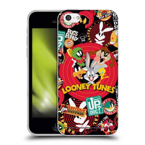 Looney Tunes Graphics and Characters Sticker Collage Soft Gel Case for Apple iPhone 5c