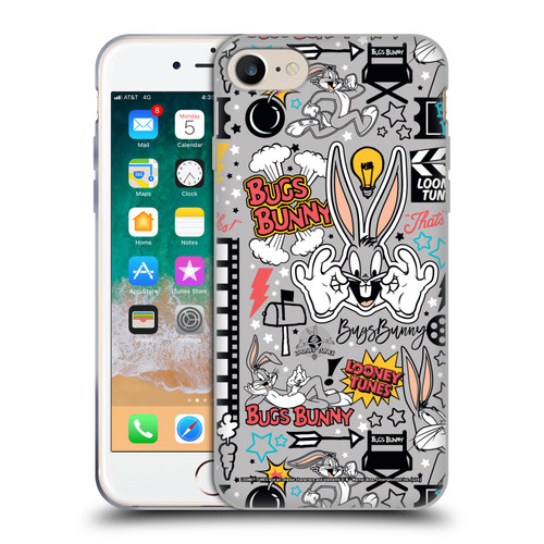 Looney Tunes Graphics and Characters Bugs Bunny Soft Gel Case for Apple iPhone 7 / 8 / SE 2020 & 2022 & MagSafe