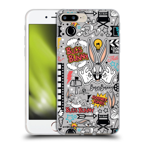 Looney Tunes Graphics and Characters Bugs Bunny Soft Gel Case for Apple iPhone 7 Plus / iPhone 8 Plus & MagSafe