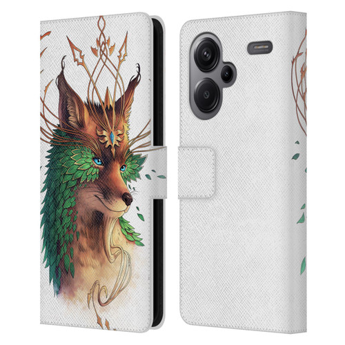 Jonas "JoJoesArt" Jödicke Wildlife Fox Coloured Leather Book Wallet Case Cover For Xiaomi Redmi Note 13 Pro Plus 5G