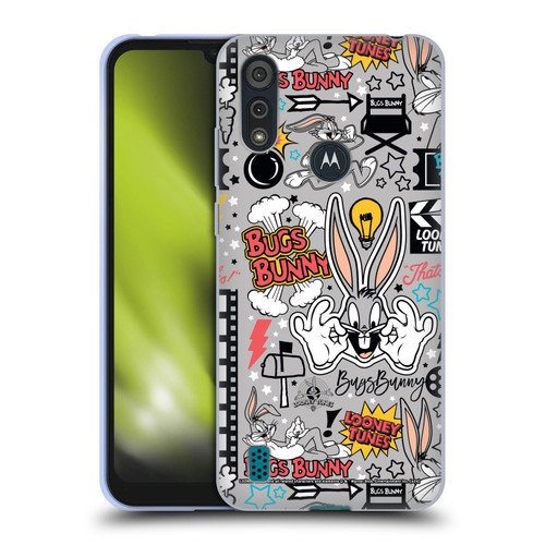 Looney Tunes Graphics and Characters Bugs Bunny Soft Gel Case for Motorola Moto E6s (2020)