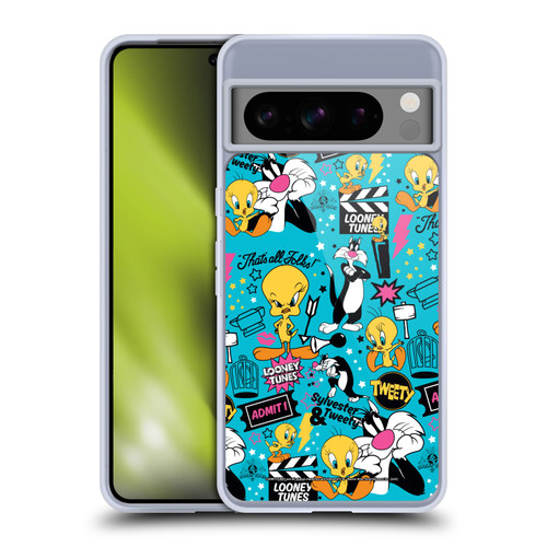 Looney Tunes Graphics and Characters Tweety And Sylvester Soft Gel Case for Google Pixel 8 Pro