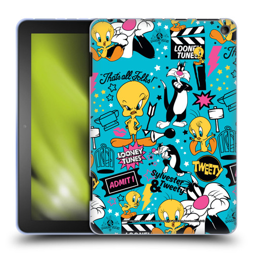 Looney Tunes Graphics and Characters Tweety And Sylvester Soft Gel Case for Amazon Fire HD 8/Fire HD 8 Plus 2020