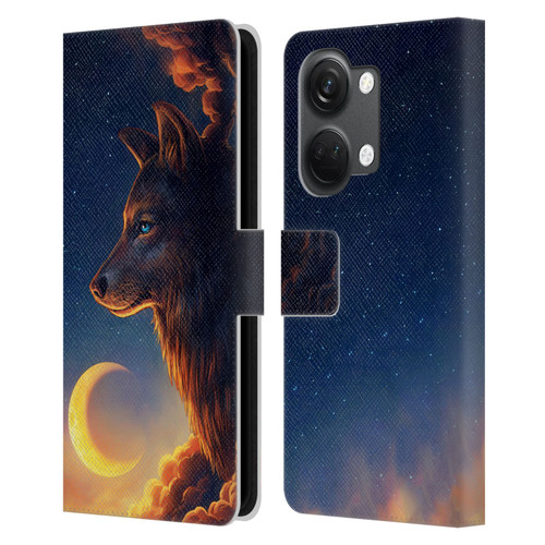 Jonas "JoJoesArt" Jödicke Wildlife 2 Golden Moon Leather Book Wallet Case Cover For OnePlus Nord 3 5G