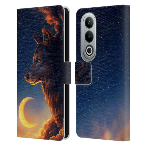 Jonas "JoJoesArt" Jödicke Wildlife 2 Golden Moon Leather Book Wallet Case Cover For OPPO OnePlus Ace 3V 5G