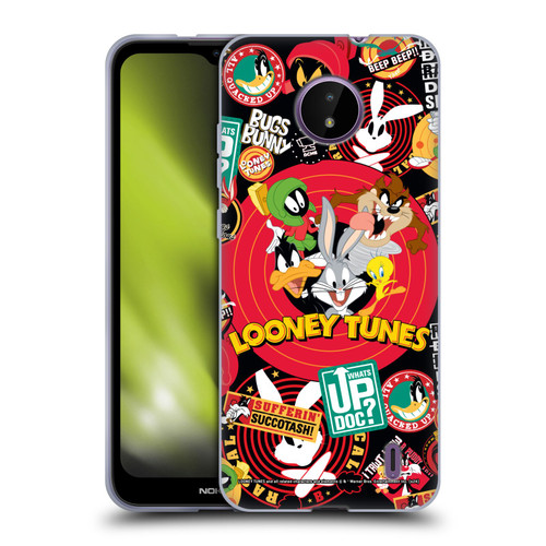 Looney Tunes Graphics and Characters Sticker Collage Soft Gel Case for Nokia C10 / C20
