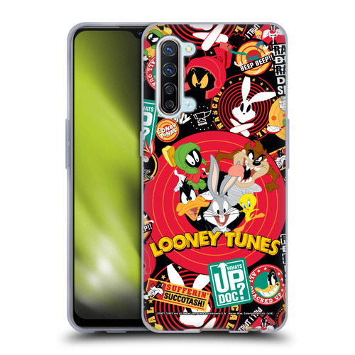 Looney Tunes Graphics and Characters Sticker Collage Soft Gel Case for OPPO Find X2 Lite 5G