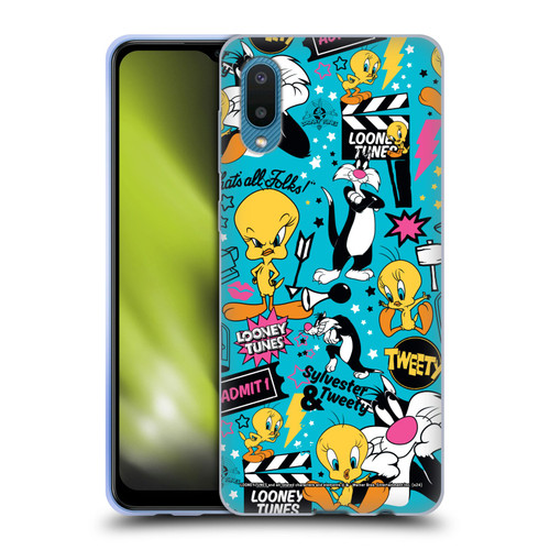 Looney Tunes Graphics and Characters Tweety And Sylvester Soft Gel Case for Samsung Galaxy A02/M02 (2021)