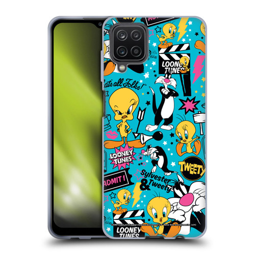Looney Tunes Graphics and Characters Tweety And Sylvester Soft Gel Case for Samsung Galaxy A12 (2020)