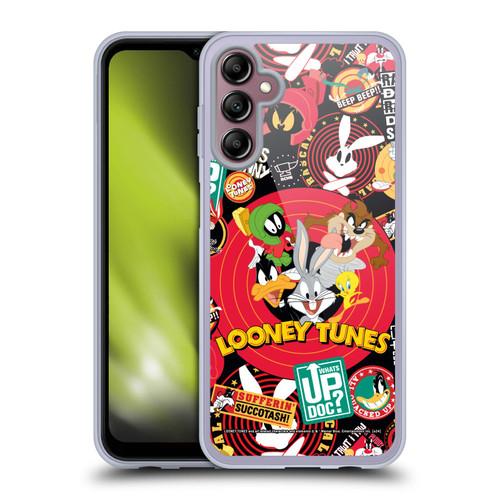 Looney Tunes Graphics and Characters Sticker Collage Soft Gel Case for Samsung Galaxy A14 5G