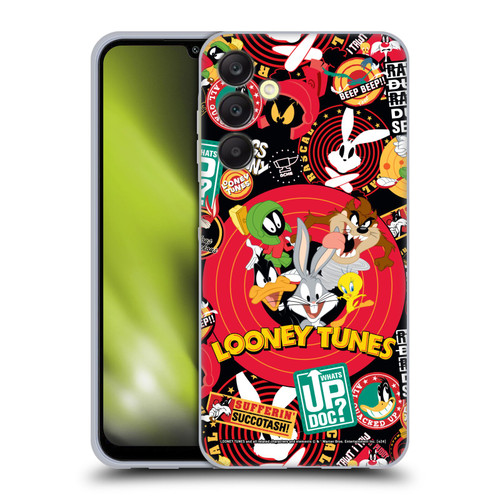 Looney Tunes Graphics and Characters Sticker Collage Soft Gel Case for Samsung Galaxy A25 5G