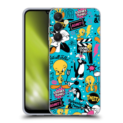 Looney Tunes Graphics and Characters Tweety And Sylvester Soft Gel Case for Samsung Galaxy A25 5G