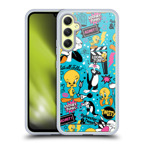 Looney Tunes Graphics and Characters Tweety And Sylvester Soft Gel Case for Samsung Galaxy A34 5G