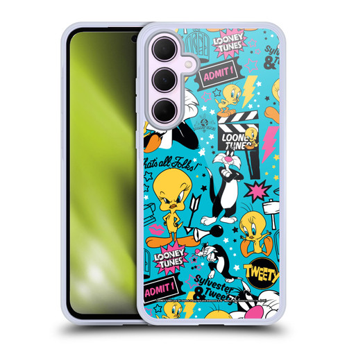 Looney Tunes Graphics and Characters Tweety And Sylvester Soft Gel Case for Samsung Galaxy A35 5G