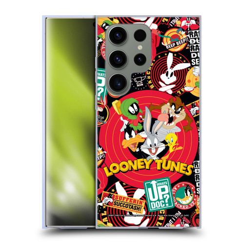 Looney Tunes Graphics and Characters Sticker Collage Soft Gel Case for Samsung Galaxy S24 Ultra 5G