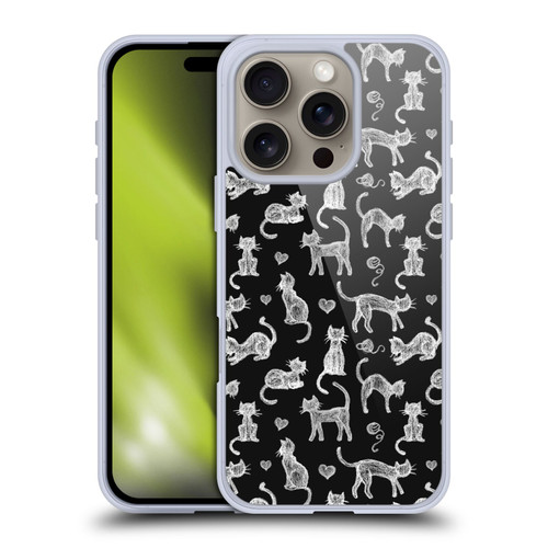 Micklyn Le Feuvre Animals Teachers Pet Chalkboard Cats Soft Gel Case for Apple iPhone 16 Pro