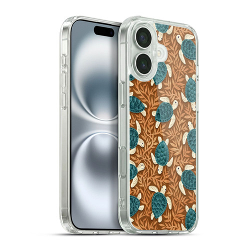 Micklyn Le Feuvre Flora And Fauna Tiny Turtle Treasures Soft Gel Case for Apple iPhone 16 Plus & MagSafe