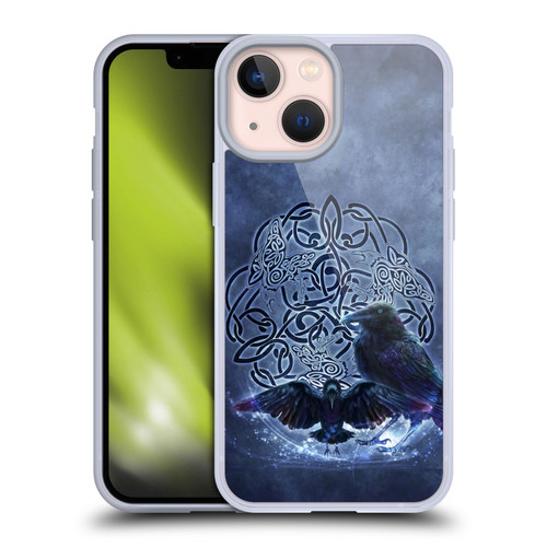 Brigid Ashwood Celtic Wisdom Raven Soft Gel Case for Apple iPhone 13 Mini