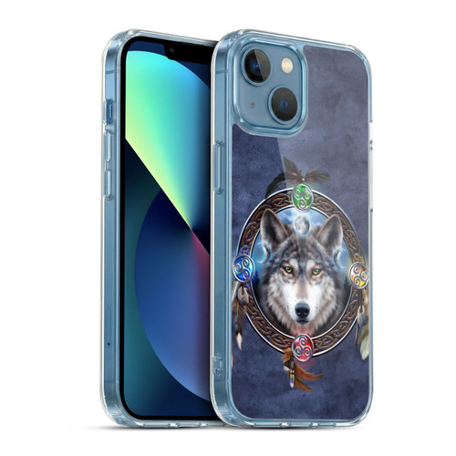 Brigid Ashwood Celtic Wisdom Wolf Guide Soft Gel Case for Apple iPhone 13 Mini