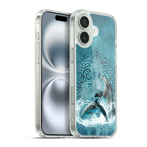 Brigid Ashwood Celtic Wisdom Dolphin Soft Gel Case for Apple iPhone 16 Plus